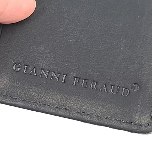 NWT Gianni Feraud Blue Liberty Fabric Leather Cardholder - Picture 4 of 13